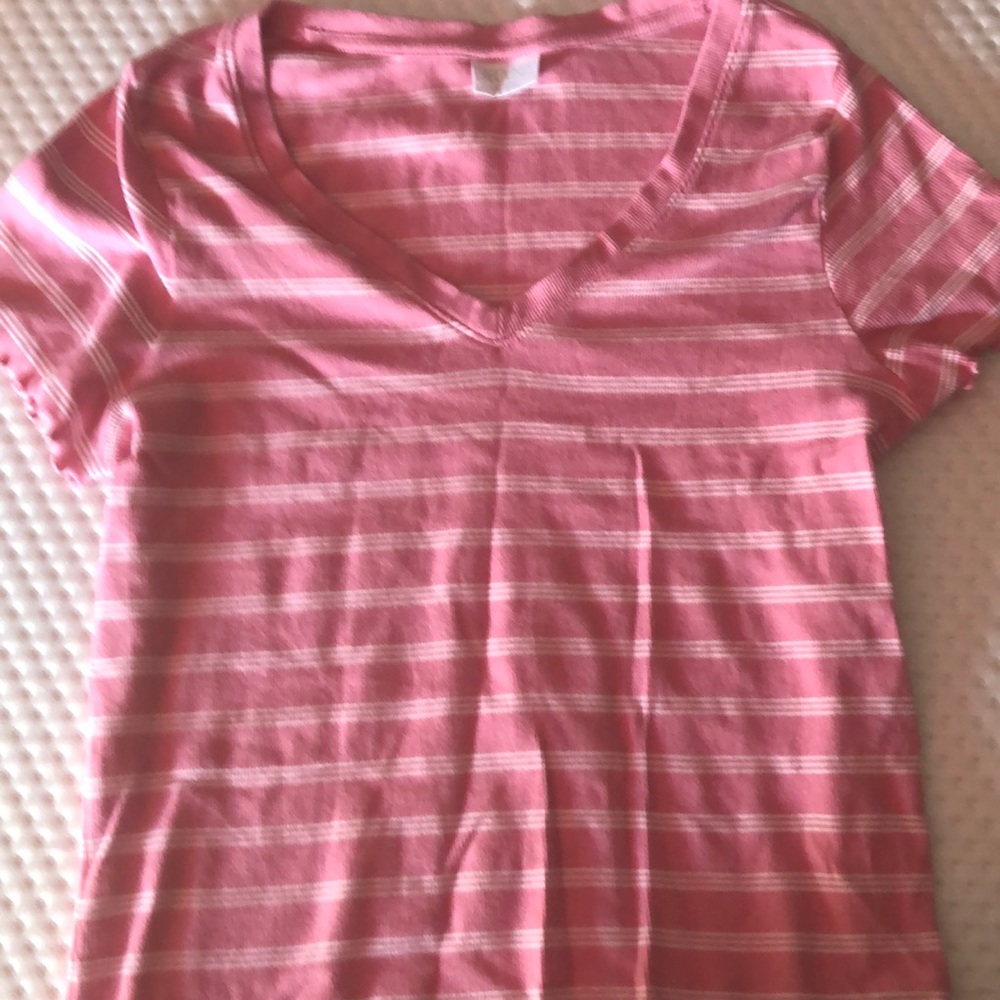 Pink ruffled shirt